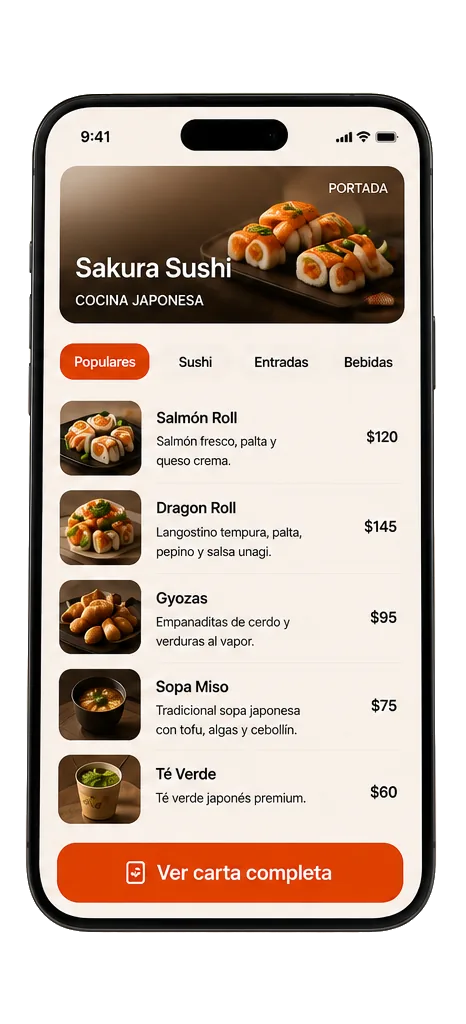 Menú Sakura Sushi
